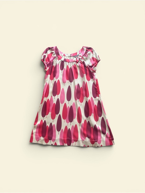 Orla Kiely Dresses & Skirts - Orla Kiely Pink and Cream Graphic Bow Neck Dress - Sz 1